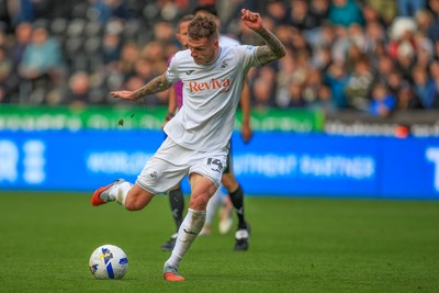 041025 - Swansea City v Leicester City - Sky Bet Championship - Josh Tymon of Swansea City
