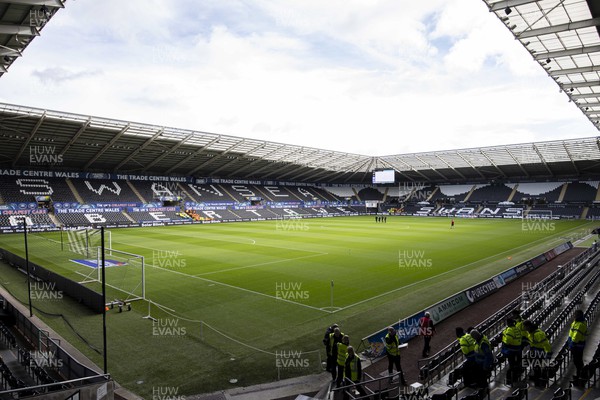 211023 - Swansea City v Leicester City - Sky Bet Championship - A general view of the Swanseacom Stadium ahead of the match