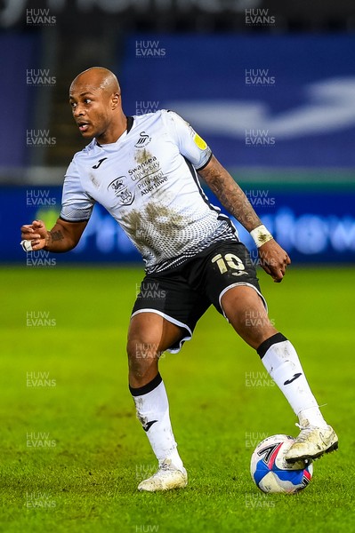 051220 - Swansea City v Luton Town - Sky Bet Championship - Andre Ayew of Swansea City in action 