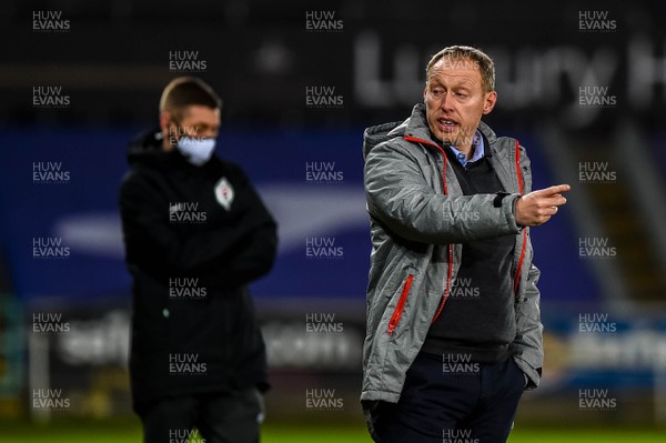 051220 - Swansea City v Luton Town - Sky Bet Championship - Swansea Manager, Steve Cooper reacts 