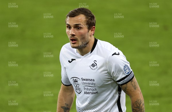 100221 - Swansea City v Manchester City - FA Cup Fifth Round - Jordan Morris of Swansea City
