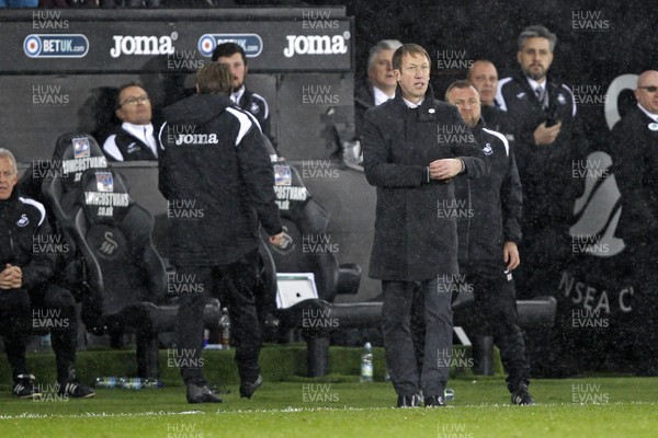 160319 - Swansea City v Manchester City, FA Cup Sixth Round - Swansea City Manager Graham Potter during the match