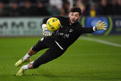 291025 - Swansea City v Manchester City - Carabao Cup Round 4 - James Trafford of Manchester City