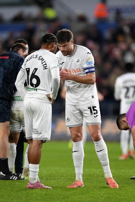 291025 - Swansea City v Manchester City - Carabao Cup Round 4 - Cameron Burgess of Swansea City and Ishe Samuels-Smith of Swansea City