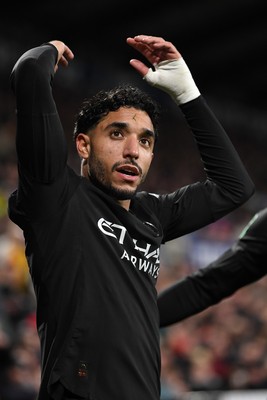 291025 - Swansea City v Manchester City - Carabao Cup Round 4 - Omar Marmoush of Manchester City celebrates scoring a goal