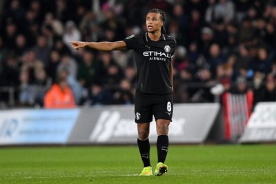 291025 - Swansea City v Manchester City - Carabao Cup Round 4 - Nathan Ake of Manchester City