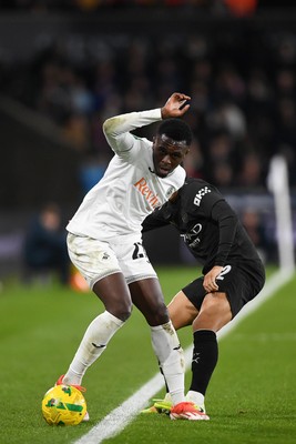 291025 - Swansea City v Manchester City - Carabao Cup Round 4 - Zeidane Inoussa of Swansea City