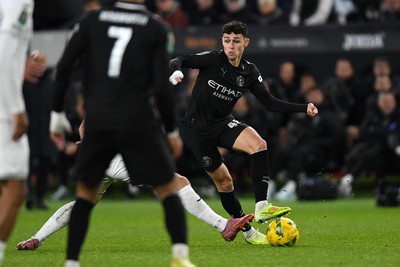 291025 - Swansea City v Manchester City - Carabao Cup Round 4 - Phil Foden of Manchester City
