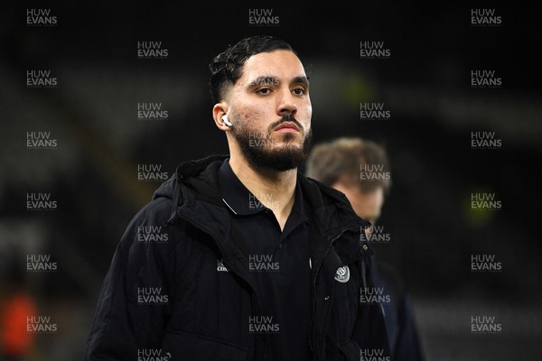 291025 - Swansea City v Manchester City - Carabao Cup Round 4 - Rayan Cherki of Manchester City arrives at the stadium