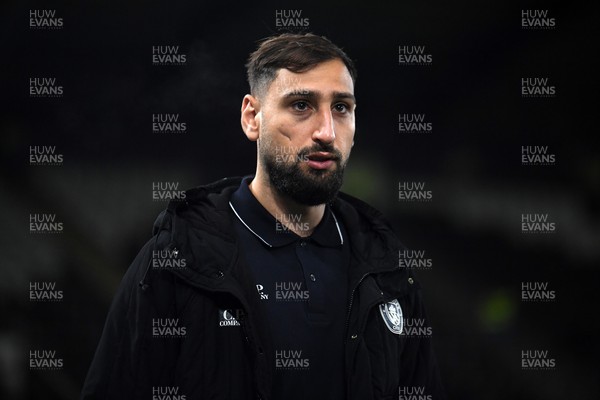 291025 - Swansea City v Manchester City - Carabao Cup Round 4 - Gianluigi Donnarumma of Manchester City arrives at the stadium