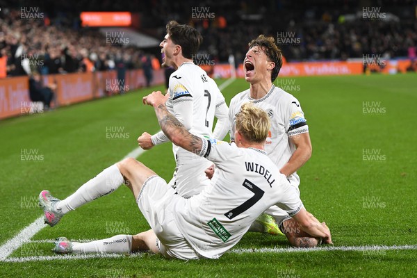 291025 - Swansea City v Manchester City - Carabao Cup Round 4 - Goncalo Franco of Swansea City celebrates scoring a goal