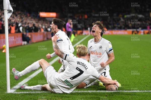 291025 - Swansea City v Manchester City - Carabao Cup Round 4 - Goncalo Franco of Swansea City celebrates scoring a goal