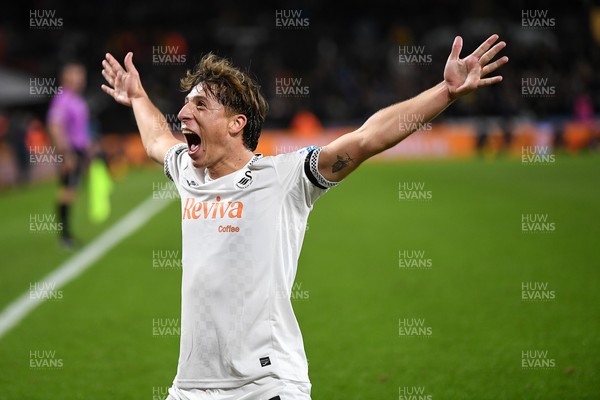 291025 - Swansea City v Manchester City - Carabao Cup Round 4 - Goncalo Franco of Swansea City celebrates scoring a goal