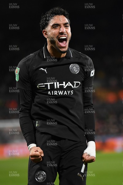 291025 - Swansea City v Manchester City - Carabao Cup Round 4 - Omar Marmoush of Manchester City celebrates scoring a goal