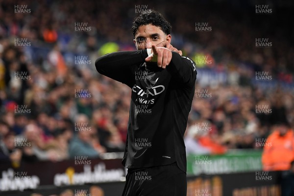 291025 - Swansea City v Manchester City - Carabao Cup Round 4 - Omar Marmoush of Manchester City celebrates scoring a goal