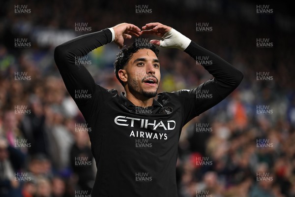 291025 - Swansea City v Manchester City - Carabao Cup Round 4 - Omar Marmoush of Manchester City celebrates scoring a goal
