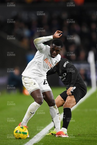 291025 - Swansea City v Manchester City - Carabao Cup Round 4 - Zeidane Inoussa of Swansea City