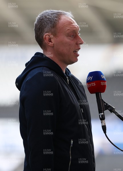 060321 - Swansea City v Middlesbrough - SkyBet Championship - Swansea City Manager Steve Cooper speaks to the media before the game