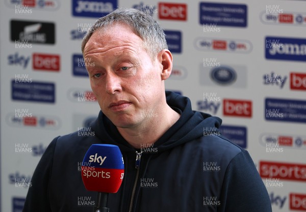 060321 - Swansea City v Middlesbrough - SkyBet Championship - Swansea City Manager Steve Cooper speaks to the media before the game