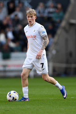 060426 - Swansea City v Middlesbrough - Sky Bet Championship - Melker Widell of Swansea City