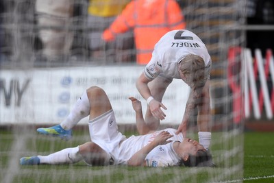 060426 - Swansea City v Middlesbrough - Sky Bet Championship - Eom Ji-Sung of Swansea City goes down in the box to get his side a penalty