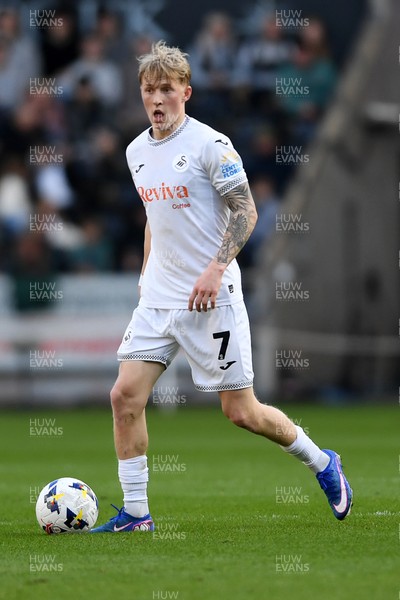 060426 - Swansea City v Middlesbrough - Sky Bet Championship - Melker Widell of Swansea City