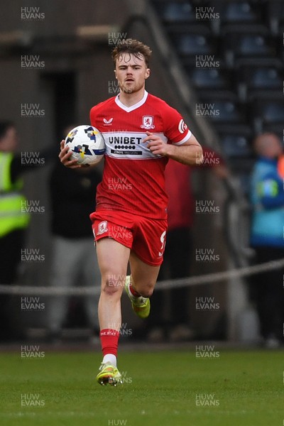 060426 - Swansea City v Middlesbrough - Sky Bet Championship - Tommy Conway of Middlesbrough scores from the penalty spot to equalise the game