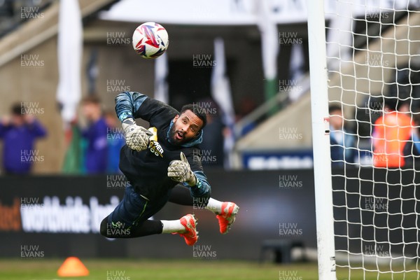 080325 - Swansea City v Middlesbrough - Sky Bet Championship - Lawrence Ian Vigouroux of Swansea City during the warm up