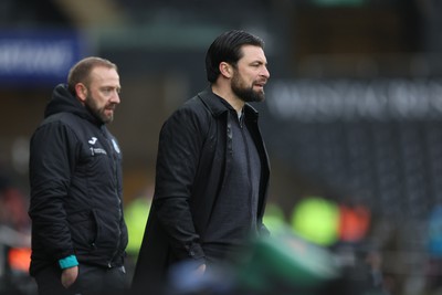 110323 - Swansea City v Middlesbrough, EFL Sky Bet Championship - Swansea City head coach Russell Martin reacts during the match