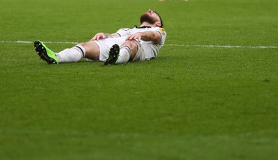 110323 - Swansea City v Middlesbrough, EFL Sky Bet Championship - Ryan Manning of Swansea City reacts after missing a chance to score