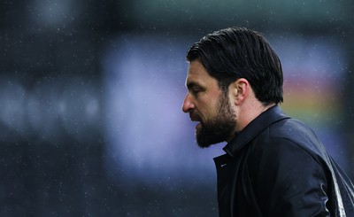 110323 - Swansea City v Middlesbrough, EFL Sky Bet Championship - Swansea City head coach Russell Martin reacts during the match