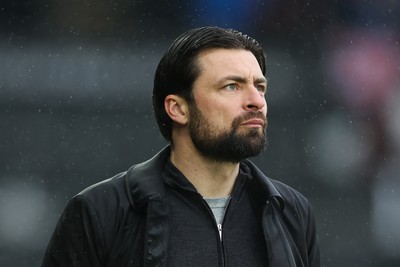 110323 - Swansea City v Middlesbrough, EFL Sky Bet Championship - Swansea City head coach Russell Martin reacts during the match