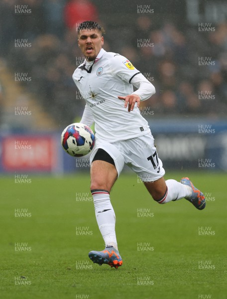 110323 - Swansea City v Middlesbrough, EFL Sky Bet Championship - Goalscorer Joel Piroe of Swansea City