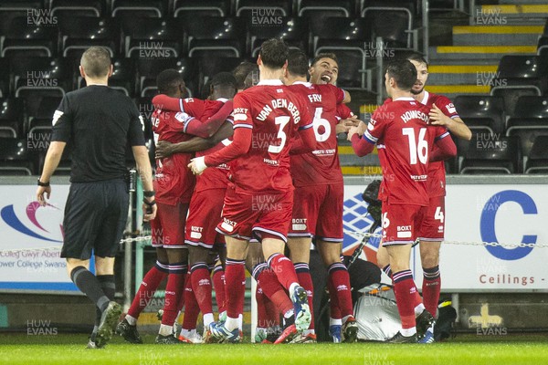 161223 - Swansea City v Middlesbrough - Sky Bet Championship - Middlesbrough celebrate their second goal scored by Samuel Silvera