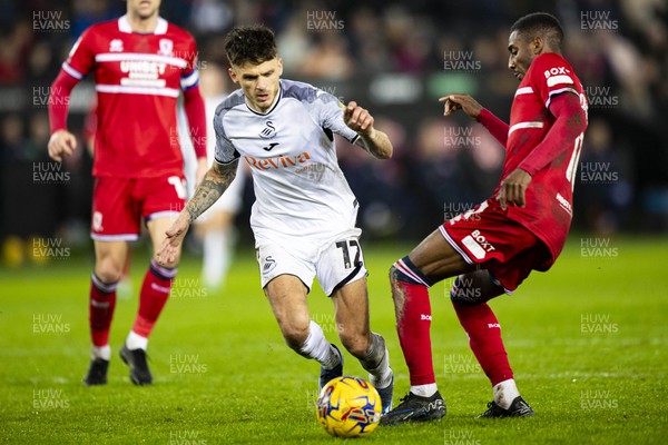 161223 - Swansea City v Middlesbrough - Sky Bet Championship - Jamie Paterson of Swansea City in action