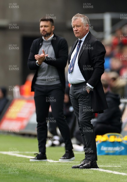 230422 - Swansea City v Middlesbrough - SkyBet Championship - Swansea City Manager Russell Martin and Middlesbrough Manager Chris Wilder