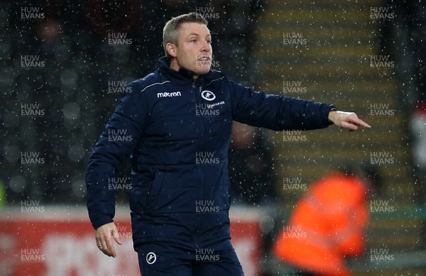 090219 - Swansea City v Millwall - SkyBet Championship - Millwall Manager Neil Harris