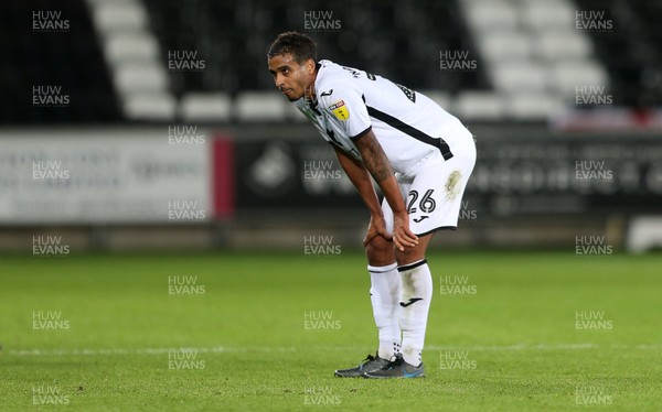 231119 - Swansea City v Millwall - SkyBet Championship - Dejected Kyle Naughton of Swansea City