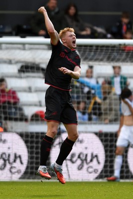 270925 - Swansea City v Millwall - Sky Bet Championship - Josh Coburn of Millwall celebrates scoring a goal to equalise the game