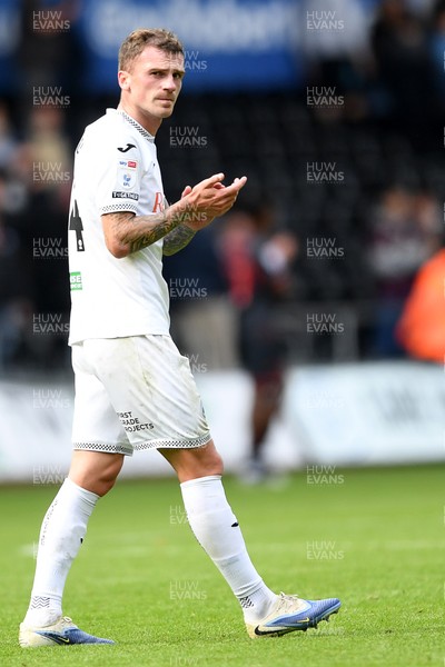 270925 - Swansea City v Millwall - Sky Bet Championship - Josh Tymon of Swansea City applauding fans at full time