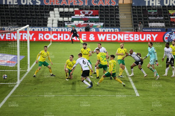 050221 - Swansea City v Norwich City - SkyBet Championship - Andre Ayew of Swansea City scores a goal