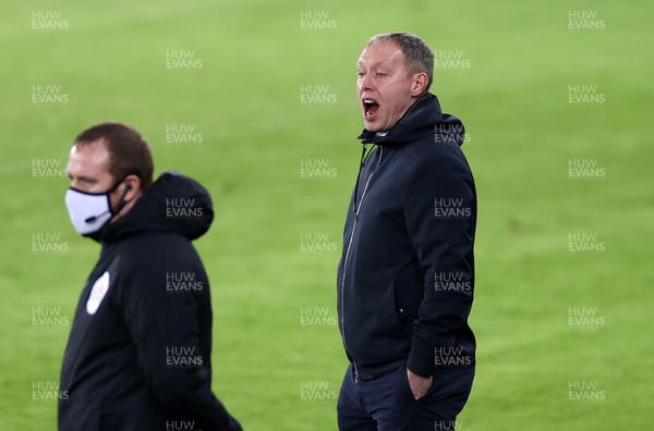 050221 - Swansea City v Norwich City - SkyBet Championship - Swansea City Manager Steve Cooper