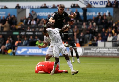 101026 - Swansea City v Norwich City - SkyBet Championship - A frustrated Moussa Yeo after a chance is missed by Adam Idah of Swansea 