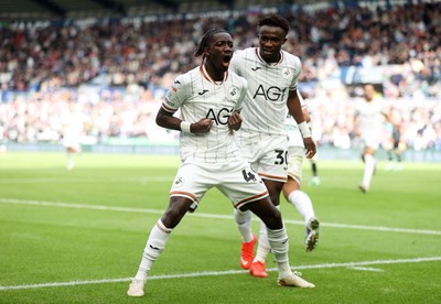101026 - Swansea City v Norwich City - SkyBet Championship - Moussa Yeo of Swansea celebrates scoring a goal