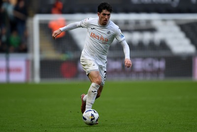 251025 - Swansea City v Norwich City - Sky Bet Championship - Josh Key of Swansea City
