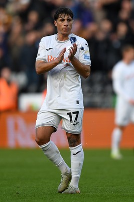 251025 - Swansea City v Norwich City - Sky Bet Championship - Goncalo Franco of Swansea City at full time