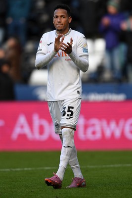 251025 - Swansea City v Norwich City - Sky Bet Championship - Ronald of Swansea City at full time