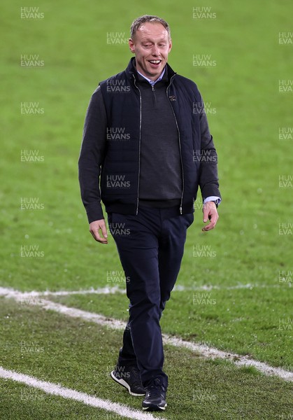 170221 - Swansea City v Nottingham Forest - SkyBet Championship - Swansea City Manager Steve Cooper at full time