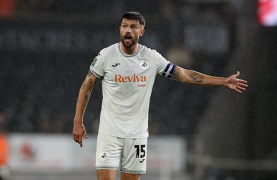170925 - Swansea City v Nottingham Forest - Carabao Cup - Cameron Burgess of Swansea City 