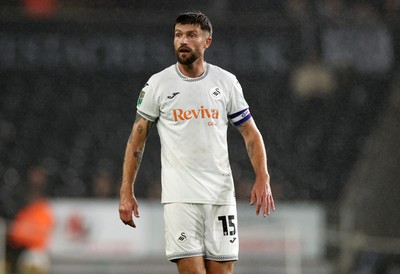 170925 - Swansea City v Nottingham Forest - Carabao Cup - Cameron Burgess of Swansea City 